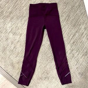 Lululemon Purple Leggings w/ Mesh Detailing